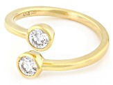 Round White Lab-Grown Diamond H SI 14K Yellow Gold Over Sterling Silver Ring 0.50ctw