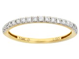 Round Lab-Grown Diamond H SI 10K Yellow Gold Ring With Matching Band 1.00ctw