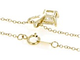 Certified Princess Cut Lab-Grown Diamond H SI 10K Yellow Gold Solitaire Pendant With Chain 1.50ct