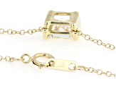 Certified Princess Cut Lab-Grown Diamond H SI 10K Yellow Gold Solitaire Necklace 1.50ct
