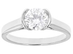 Certified Round White Lab-Grown Diamond H SI1 10K White Gold Solitaire Ring 1.00ct