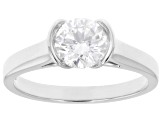 Certified Round White Lab-Grown Diamond H SI1 10K White Gold Solitaire Ring 1.00ct