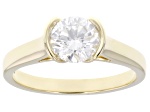 Certified Round White Lab-Grown Diamond H SI1 10K Yellow Gold Solitaire Ring 1.00ct