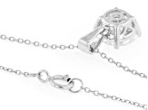 Certified Round White Lab-Grown Diamond H SI2 10K White Gold Solitaire Pendant With Chain 2.00ct