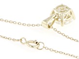Certified Round White Lab-Grown Diamond H SI2 10K Yellow Gold Solitaire Pendant With Chain 2.00ctw