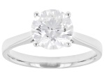 Certified Round White Lab-Grown Diamond H SI2 10K White Gold Solitaire Ring 2.00ct