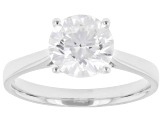 Certified Round White Lab-Grown Diamond H SI2 10K White Gold Solitaire Ring 2.00ct