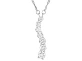 Round White Lab-Grown Diamond H SI Rhodium Over Sterling Silver Necklace 1.90ctw