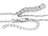 Round White Lab-Grown Diamond H SI Rhodium Over Sterling Silver Necklace 1.90ctw