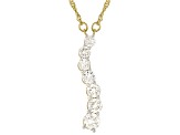 Round White Lab-Grown Diamond H SI 14K Yellow Gold Over Sterling Silver Necklace 1.90ctw
