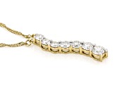 Round White Lab-Grown Diamond H SI 14K Yellow Gold Over Sterling Silver Necklace 1.90ctw