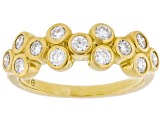 Round White Lab-Grown Diamond H SI 14K Yellow Gold Over Sterling Silver Ring 0.80ctw