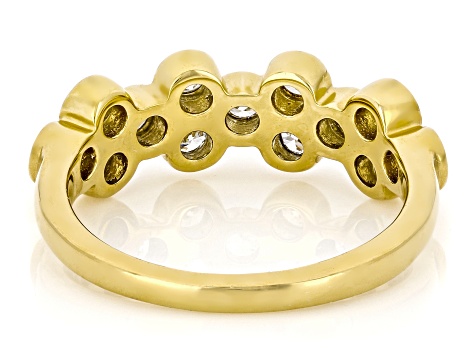 Round White Lab-Grown Diamond H SI 14K Yellow Gold Over Sterling Silver Ring 0.80ctw
