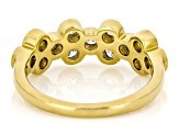 Round White Lab-Grown Diamond H SI 14K Yellow Gold Over Sterling Silver Ring 0.80ctw