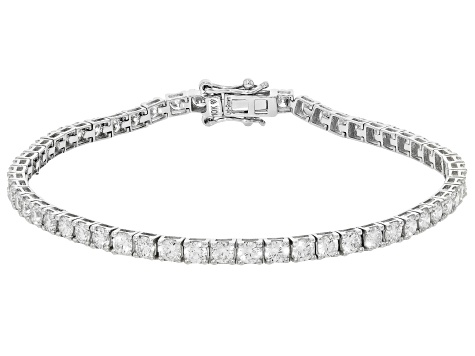 Round White Lab-Grown Diamond H VS2 10K White Gold Tennis Bracelet 5.00ctw