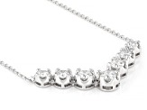 Round White Lab-Grown Diamond F SI 14K White Gold Necklace 1.00ctw
