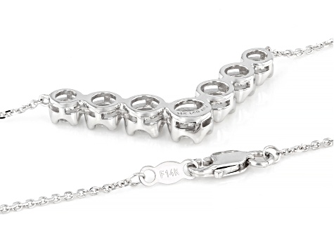 Round White Lab-Grown Diamond F SI 14K White Gold Necklace 1.00ctw