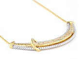 Round White Lab-Grown Diamond G-H SI 10K Yellow Gold Over Sterling Silver Necklace 0.50ctw