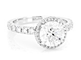 Round White Lab-Grown Diamond H SI 14K White Gold Ring 2.90ctw