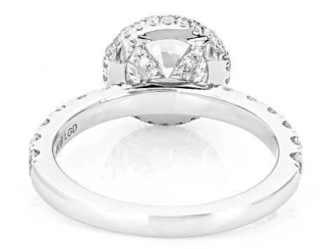 Round White Lab-Grown Diamond H SI 14K White Gold Ring 2.90ctw