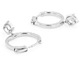 Certified Round White Lab-Grown Diamond G-H VS-SI Rhodium Over Sterling Silver Earrings 2.50ctw