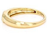 Emerald Cut White Lab-Grown Diamond H SI 14K Yellow Gold Over Sterling Silver Solitaire Ring 0.33ct