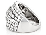 Round White Lab-Grown Diamond H SI Rhodium Over Sterling Silver Ring 3.00ctw