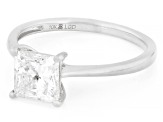 Certified Princess Cut White Lab-Grown Diamond H SI 10K White Gold Solitaire Ring 1.50ct