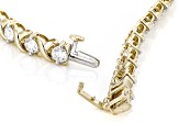 Round White Lab-Grown Diamond G-H SI1 10K Yellow Gold Tennis Bracelet 5.00ctw