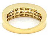 Round White Lab-Grown Diamond G-H SI 14K Yellow Gold Over Sterling Silver Band Ring 1.80ctw