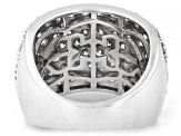 Round White Lab-Grown Diamond G-H SI Rhodium Over Sterling Silver Ring 4.25ctw