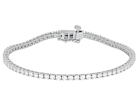 Buy Rhodium Over Sterling Silver Chain Bracelet (6.50-8.0In  White Gold Rhodium over Sterling Silvet Bracelet display picture 1
