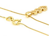 Round White Lab-Grown Diamond Accent G-H SI2 10K Yellow Gold Heart Pendant With Chain