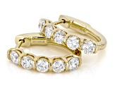 White Lab-Grown Diamond H SI1 14K Yellow Gold Over Sterling Silver Huggie Hoop Earrings 2.00ctw