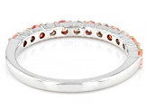 Round Pink and White Lab-grown Diamond H SI Rhodium Over Sterling Silver Ring 0.50ctw