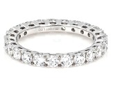 Round White Lab-Grown Diamond H SI1 10K White Gold Eternity Band Ring 2.00ctw