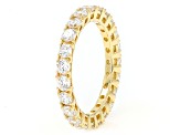 Round White Lab-Grown Diamond H SI1 10K Yellow Gold Eternity Band Ring 2.00ctw