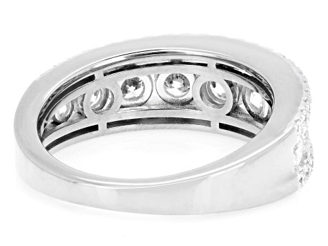Round White Lab-Grown Diamond H SI1 Rhodium Over Sterling Silver Ring 2.00ctw