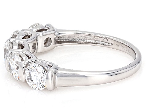Round White Lab-Grown Diamond H SI1 Rhodium Over Sterling Silver Ring 2.00ctw