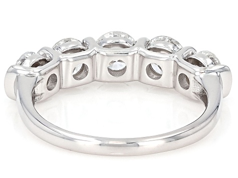 Round White Lab-Grown Diamond H SI1 Rhodium Over Sterling Silver Ring 2.00ctw