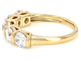 Round White Lab-Grown Diamond H SI1 14K Yellow Gold Over Sterling Silver Ring 2.00ctw