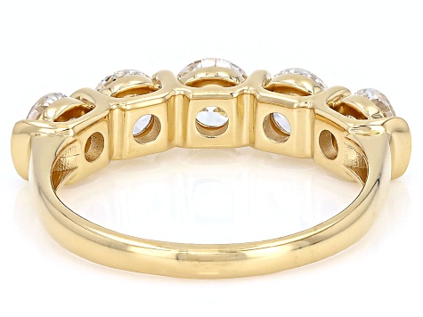 Round White Lab-Grown Diamond H SI1 14K Yellow Gold Over Sterling Silver Ring 2.00ctw