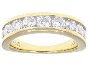 Round White Lab-Grown Diamond H SI 14K Yellow Gold Over Sterling Silver Band Ring 2.00ctw