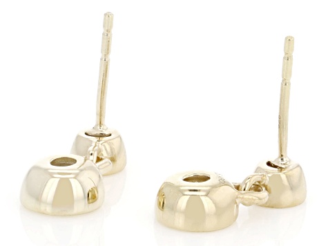 Round White Lab-Grown Diamond F-G VS 14K Yellow Gold Over Sterling Silver Earrings 1.00ctw