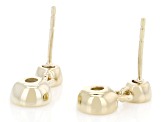 Round White Lab-Grown Diamond F-G VS 14K Yellow Gold Over Sterling Silver Earrings 1.00ctw