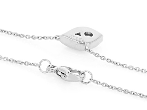 Round White Lab-Grown Diamond F-G VS Rhodium Over Sterling Silver Necklace 0.25ct