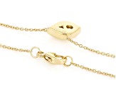 Round White Lab-Grown Diamond F-G VS 14K Yellow Gold Over Sterling Silver Necklace 0.25ct