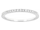 Lab-Grown Diamond F-G VS Rhodium Over Sterling Silver Halo Ring With Band 1.45ctw