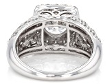 Certified Round White Lab-Grown Diamond F-G VS 10K White Gold Halo Ring 2.50ctw