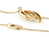 Round White Lab-Grown Diamond F-G VS 14K Yellow Gold Over Sterling Silver Pendant With Chain 0.50ctw